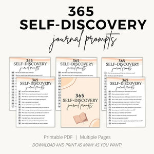 365 Self-Discovery Journal Prompts Printable