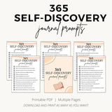 365 Self-Discovery Journal Prompts Printable